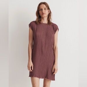 Madewell Plisse Mini Tee Dress